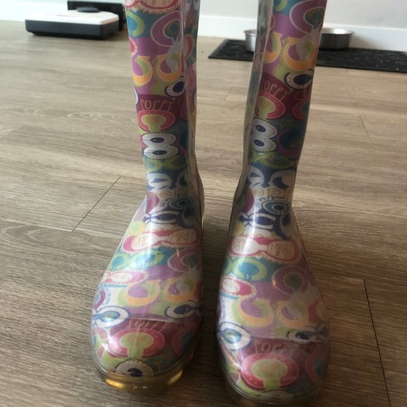 Multicolor Coach rubber rainboots - Picture 2 of 3